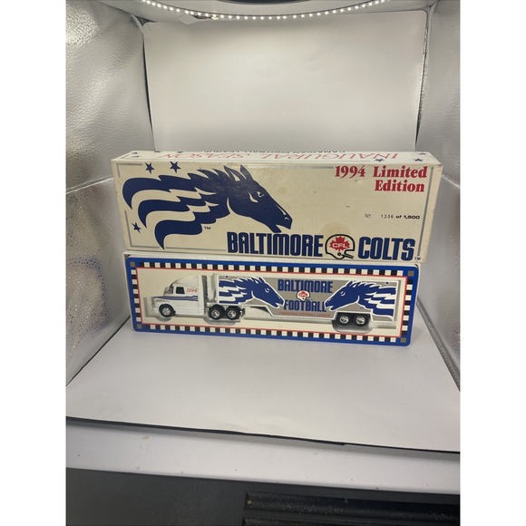 1994 Baltimore Colts CFL Limited Edition Diecast Metal Truck Hauler - Picture 1 of 6